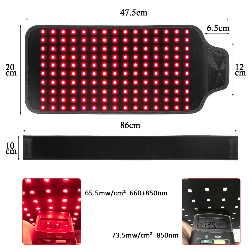 Red Light Therapy Belt Infrared – 660nm & 850nm LED Pain Relief Wrap ...
