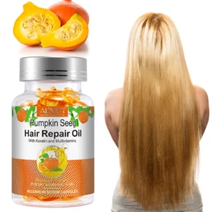 Aliver Pumpkin Seed Hair Oil Capsules - For Dry & Damaged Hair 1