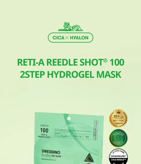 VT Cosmetics Reti-A Reedle Shot 100 2-Step Hydrogel Mask - Derma Roller ...