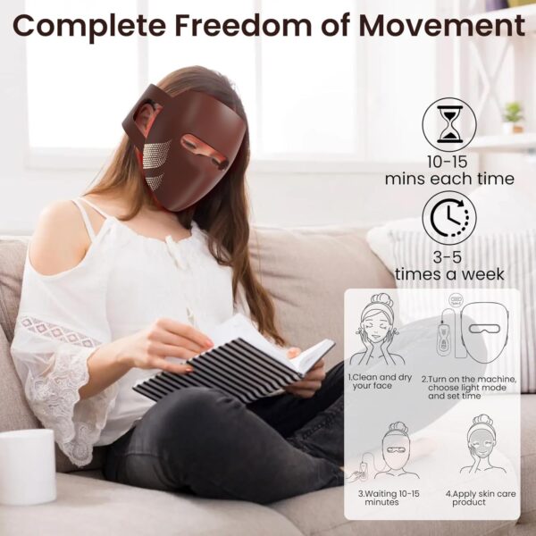 Soft Silicone LED Face Mask – 9D Light Therapy Anti-Aging & Skin ...