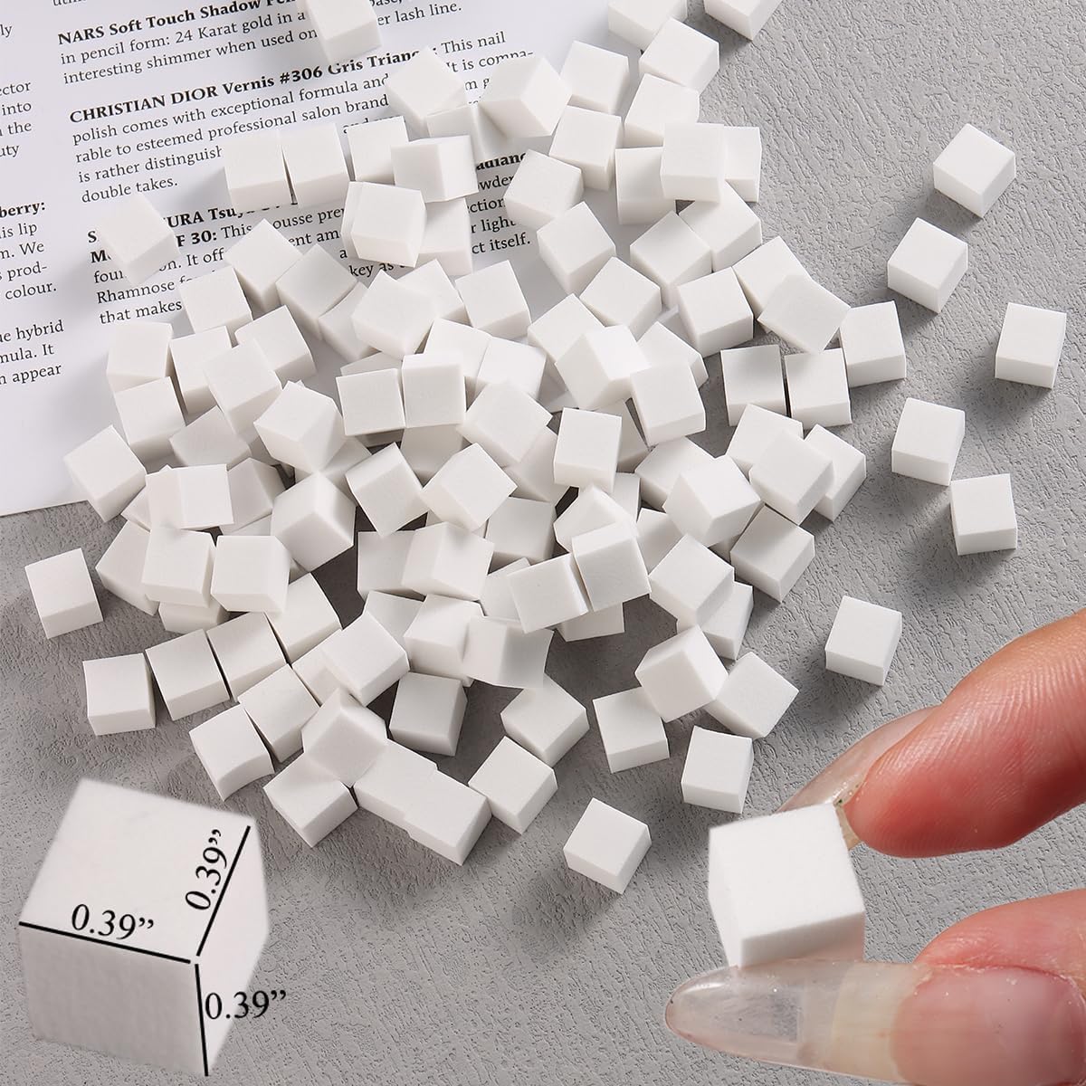 100Pcs Soft Nail Sponges for Ombre with Grabbing Pen 3