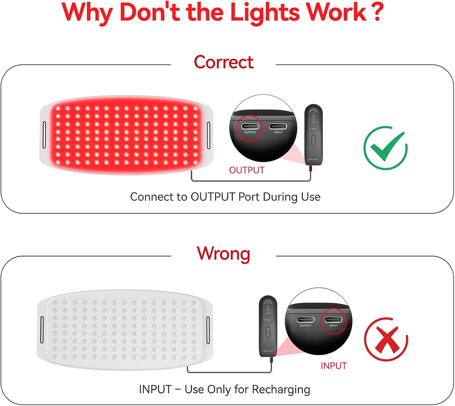 Hello Face 360 LED Chips Red Light Therapy Belt 8