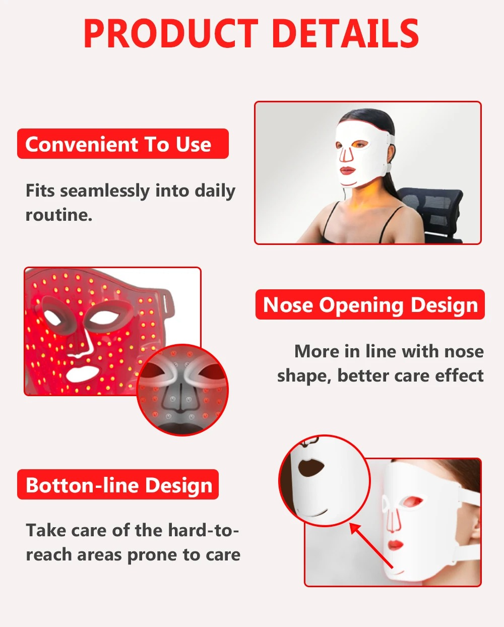 Red Light Therapy Mask 1072nm info