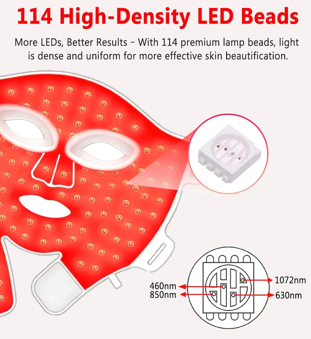 Red Light Therapy Mask 1072nm